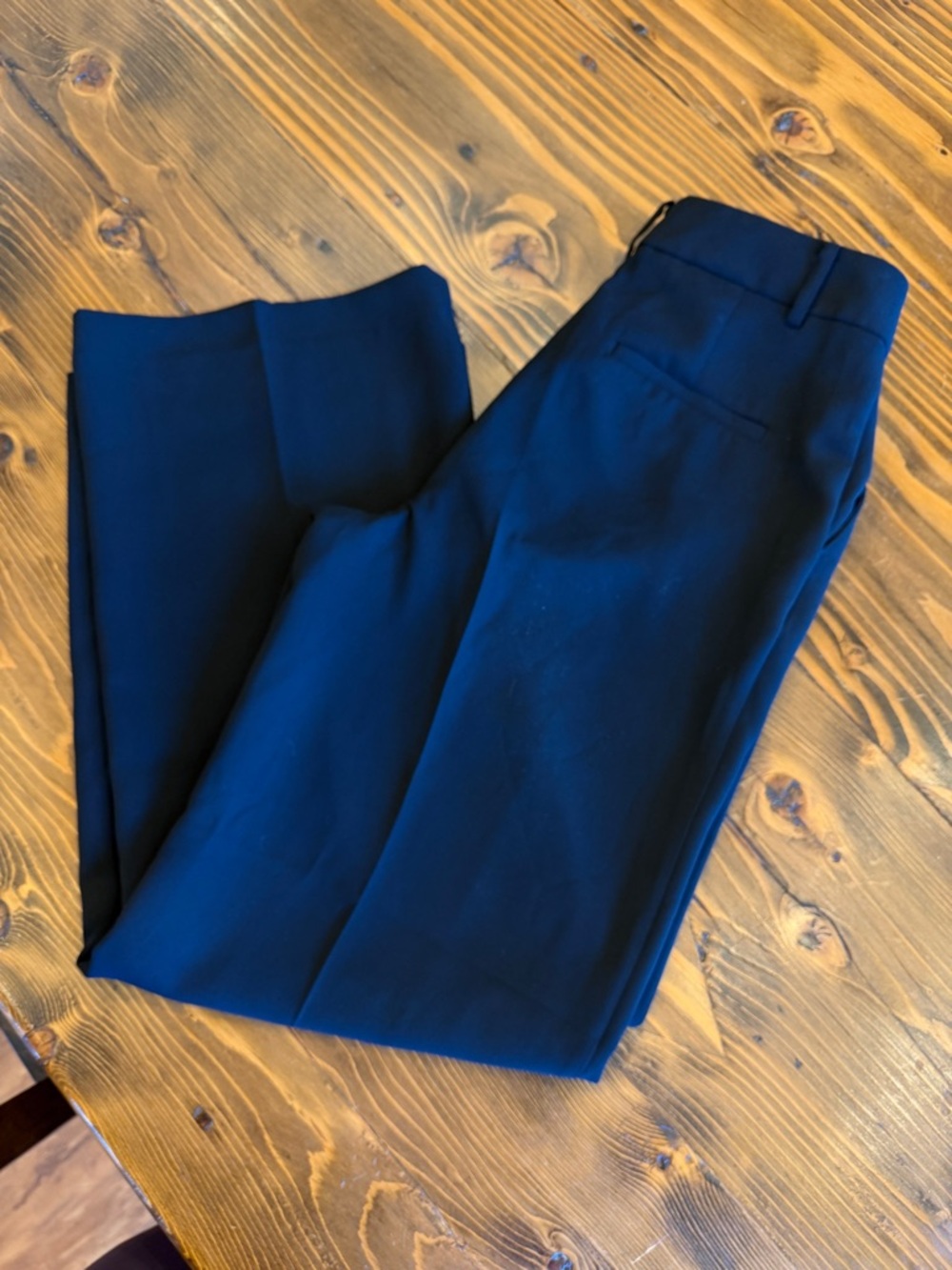 LOFT Wide-Leg Trousers, Size 8, Black